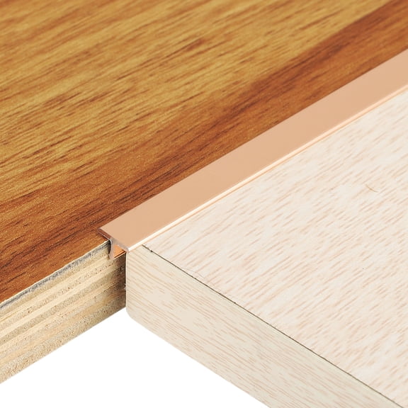 3Pcs 2.9Ft x 0.31" T-Molding Floor Transition Strips, Flat Divider Strip, Gold