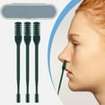 thumbnail image 1 of 3Pcs 2-in-1 Nasal Hair Cutter,Travel Essentials for Women and Men,Manual Portable Nose and Ear Hair Removal Tool,Double Sided Manual 360° Rotating Nose Hair Trimmer with Storage Box,Dark Green, 1 of 7