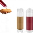 thumbnail image 1 of 3Pcs 20 oz Inverted Plastic Squeeze Bottles, Refillable Tip Large Valve Dispenser Condiment Squeeze Bottle for Sauces Ketchup Sour Cream Self Sealing Syrup Dispenser for Restaurants(White), 1 of 7