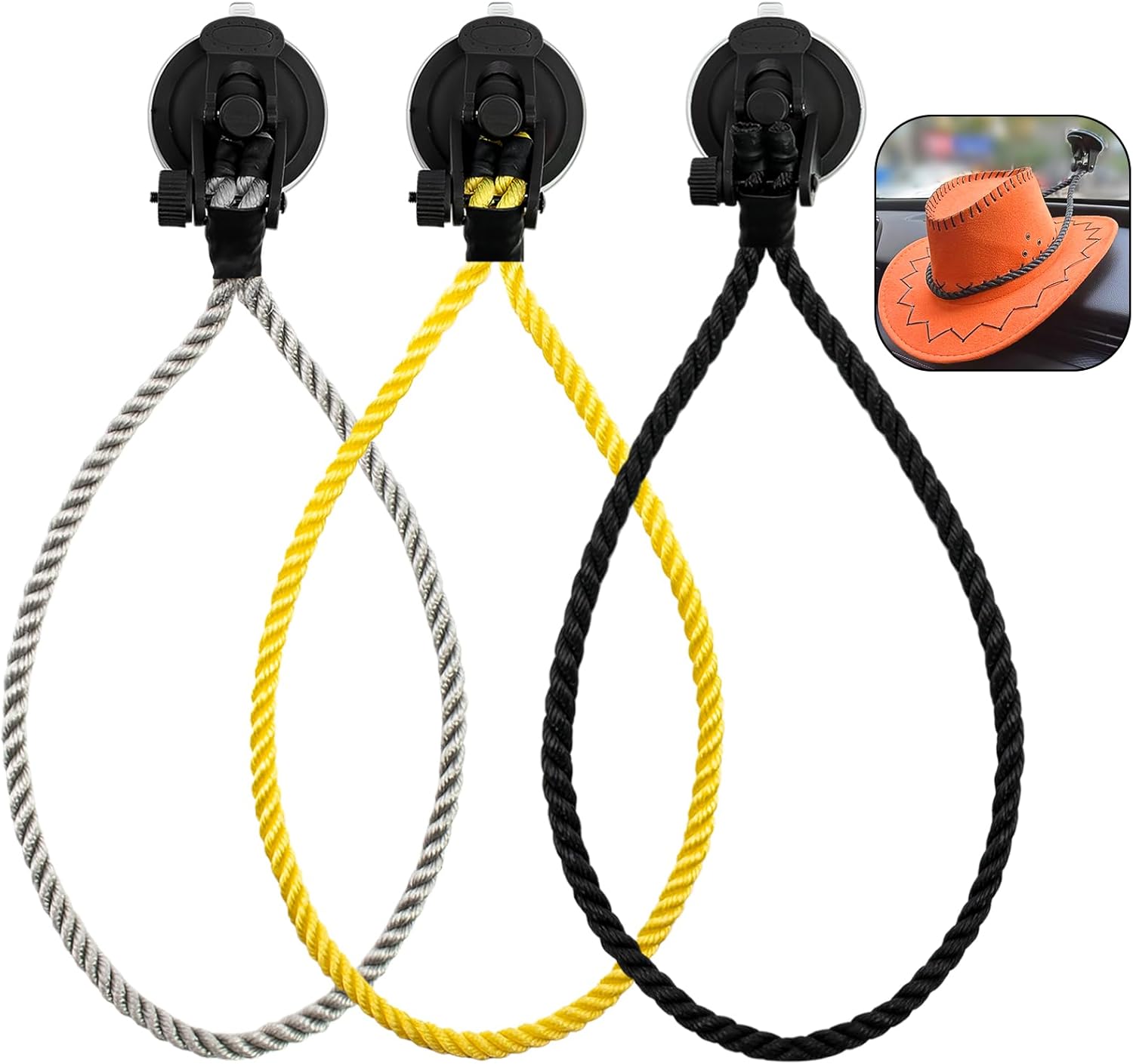 3Pcs 2024 Hat Mounts Cowboy Hat Mounts for Vehicle,Cowboy Hat Rack Keep