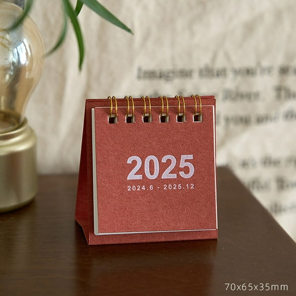 3Pcs 2025 Mini Desk Calendar! Yannianjz Unprinted Wind Calendar Punch Card Countdown Planner, Desktop Small Ornaments for Office Home Decor, 2026-2025 Academic Year Planner, Thick Paper Desk