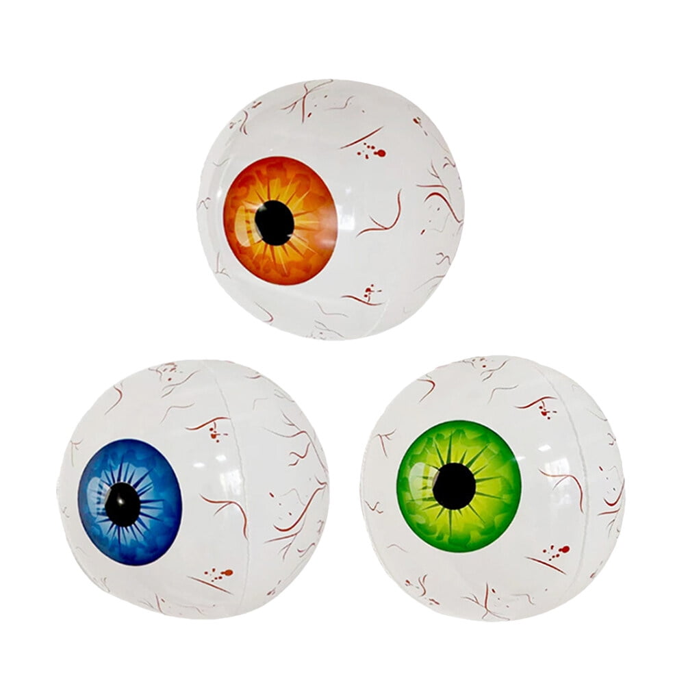 3Pcs 22inch Inflatable Eyeball Balloons Halloween Party Balloons ...