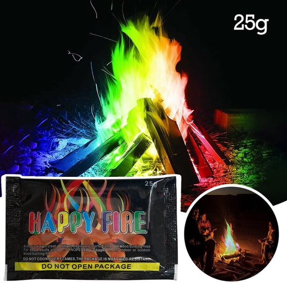3Pcs 25g Flame Colorant Powder, Outdoor Campfire Color Changing Fire Kit 彩色