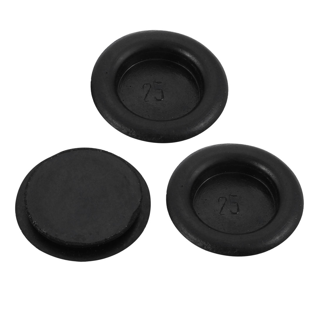 3Pcs 25mm Drill Hole Diameter Electrical Rubber Wire Protection Grommet