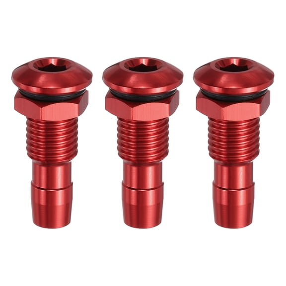 3Pcs 25mm M8 RC Boat Water Nipple Water Outlet Nozzle Aluminium Alloy Red
