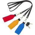 thumbnail image 1 of 3Pcs 3 Colors Floating Neoprene Keychain Red Blue Orange Waterproof Floatable Boat Alloy Ring Fob Key Chain with Lanyards, 1 of 7