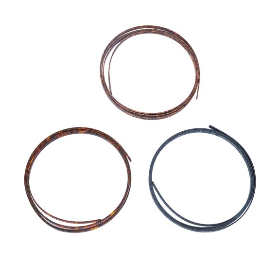 3Pcs 3 Colors Plastic Imitation Shell Guitar Binding Purfling Strip Mixed Color 1600x6x1.5mm 1pc/color