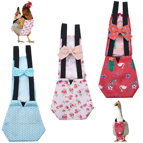 3Pcs 3 Colors Washable Waterproof Polyester Diapers with Bowknot for Pets Ducks Mixed Color 310x130mm 1pc/color for diy