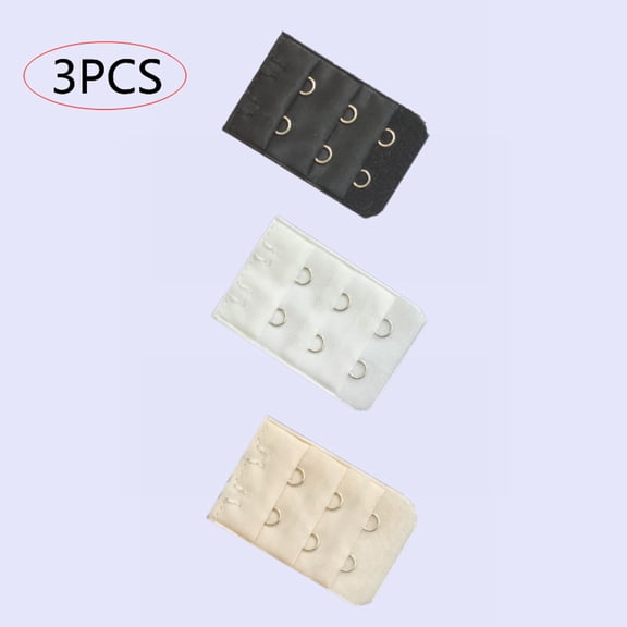 3Pcs 3 Hooks Adjustable Underwear Strap Extension Bra Buckles Extenders