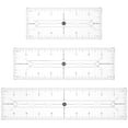 thumbnail image 1 of 3Pcs 3 Sizes Acrylic Quilting Template Ruler, Pocket Pattern Template, Rectangle Template Quilt Supplies for Cutting Patterns, Sewing, Wallet Pocket Making, 1 of 9