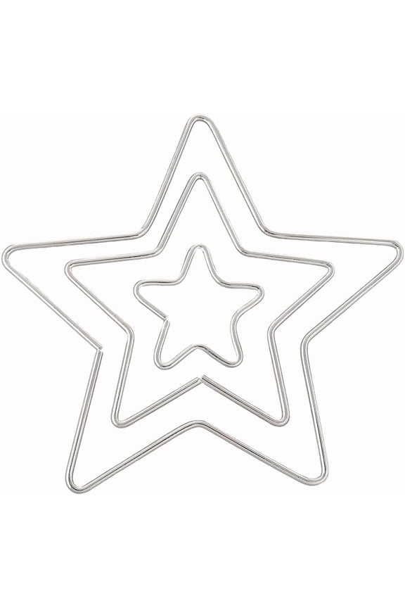 3Pcs 3 Sizes Iron Hoops Macrame Ring for Dream Catcher Crafts and Woven Net Web with Supplies Platinum Star 150mm 1pc/Style making