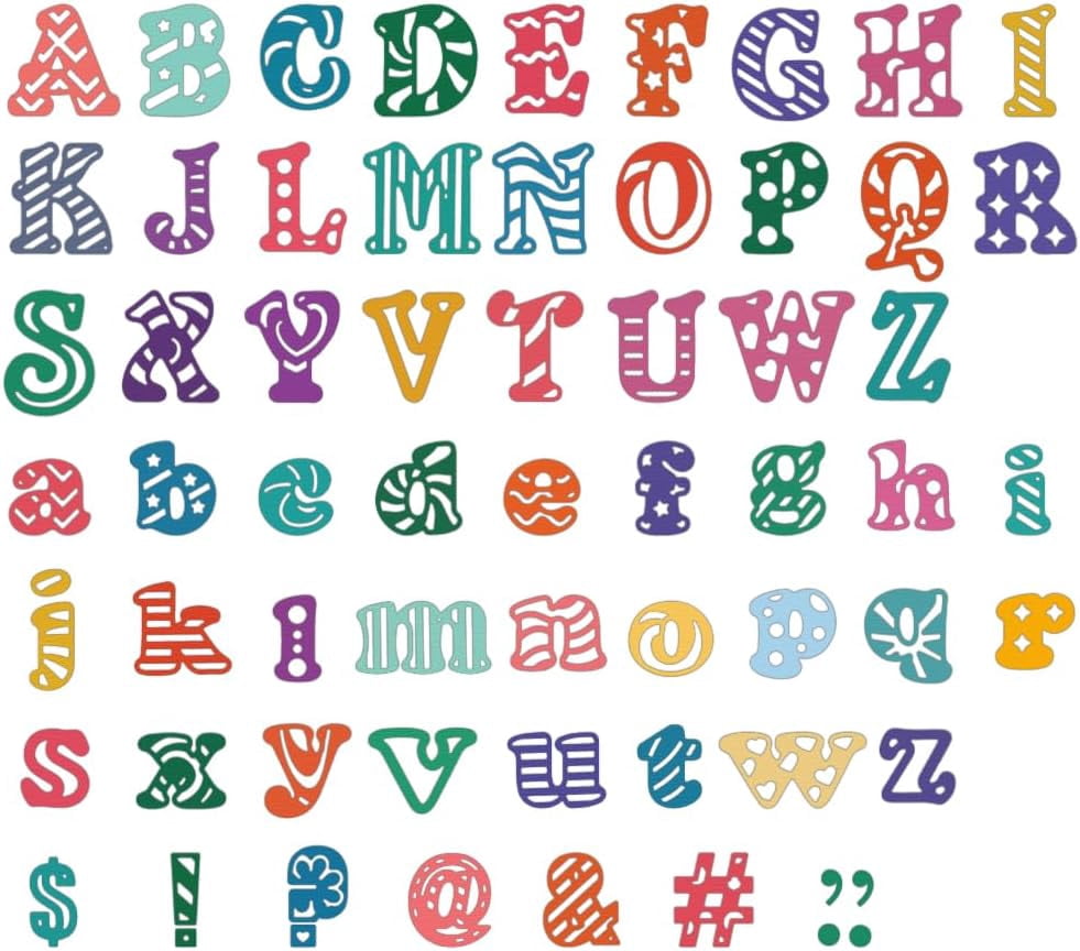 3Pcs 3 Styles Alphabet Theme Carbon Steel Cutting Dies Stencils for DIY ...
