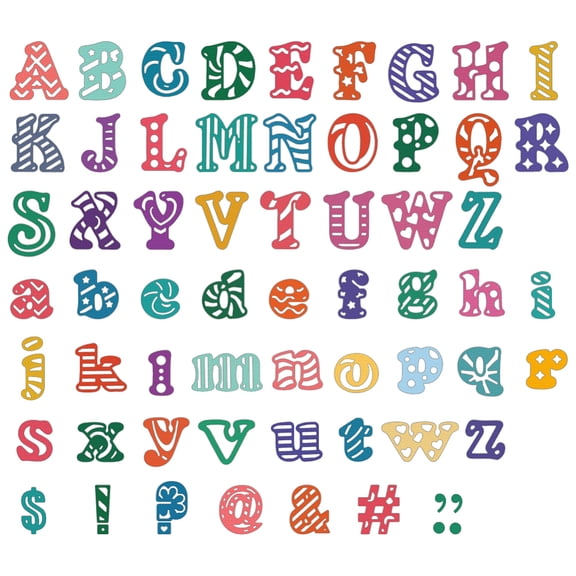 3Pcs 3 Styles Alphabet Theme Carbon Steel Cutting Dies Stencils for DIY Scrapbooking Photo Album Decorative Embossing Paper Card Letter A~Z