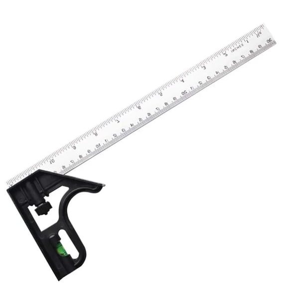 3Pcs 300MM 90 Degree Adjustable Combination Square Angle Ruler Metric Ruler Finder Protractor Level ,High Precision