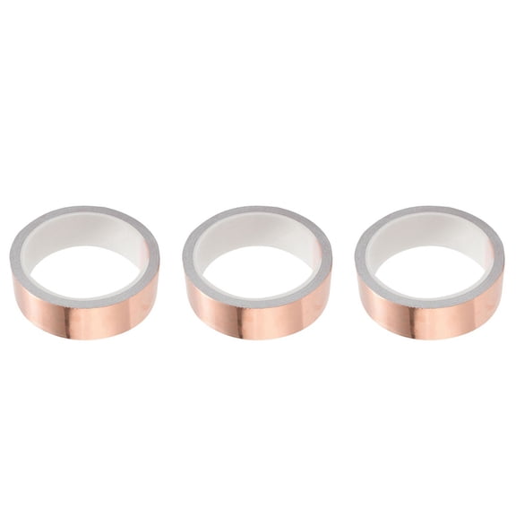 3Pcs 30mm X10M Copper Foil Tape Adhesive Shielding Guitar Snail Barrier Tool