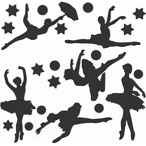 3Pcs 3D Acrylic Mirror Wall Decals Ballet Dancer Mirror Wall Stickers Sport DIY Wall Art Mirror Decor Mural Self Adhesive Decorative Mirror for Home Bathroom Living Room Black 8 x 6Inch Black DIY