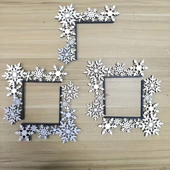 3Pcs 3D Christmas Snowflake Wall Stickers - Winter Wonderland Home Decor for Holiday Cheer