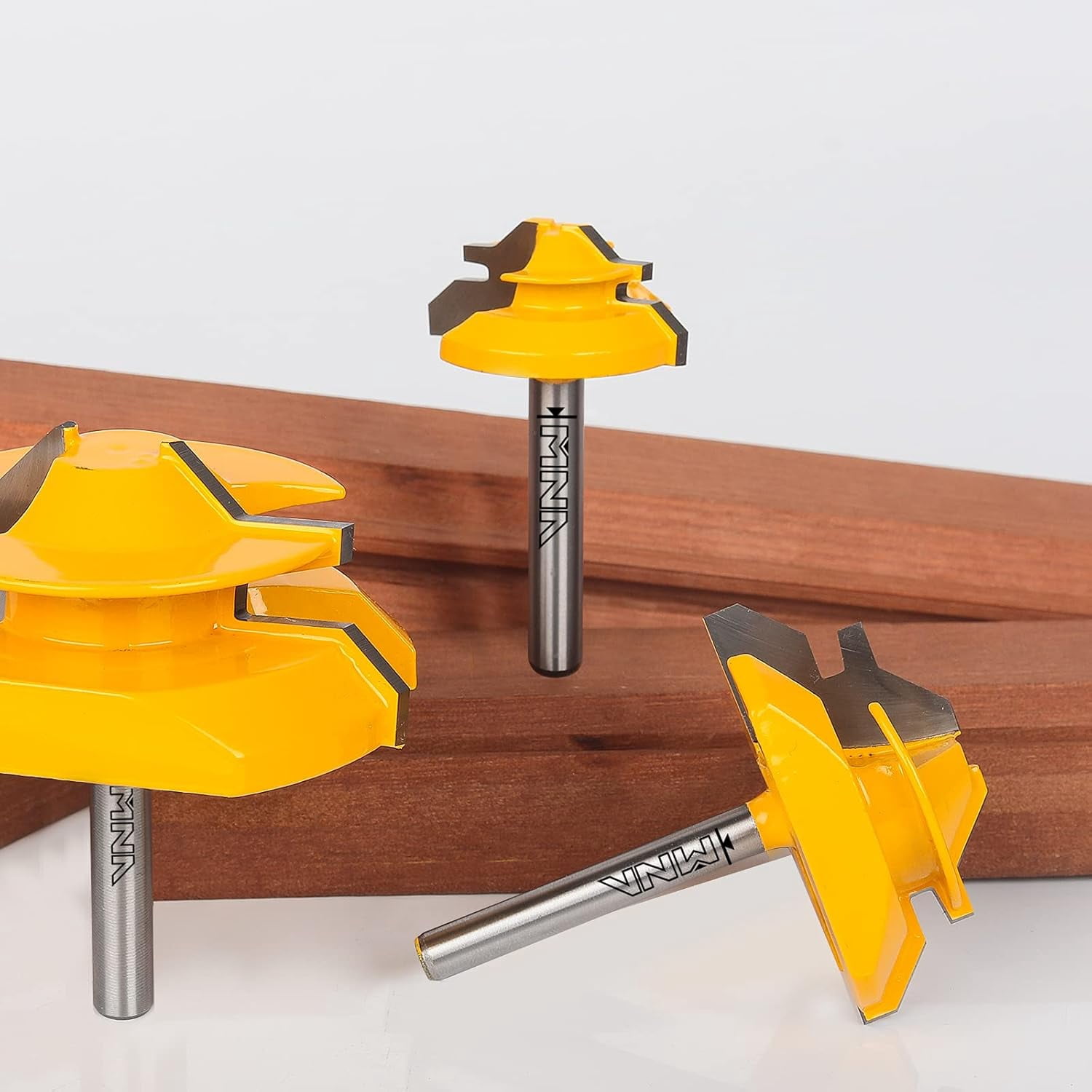Double Mitre Router Bit 3Pcs 45 Degree Lock Miter Router Bit Set,1/2