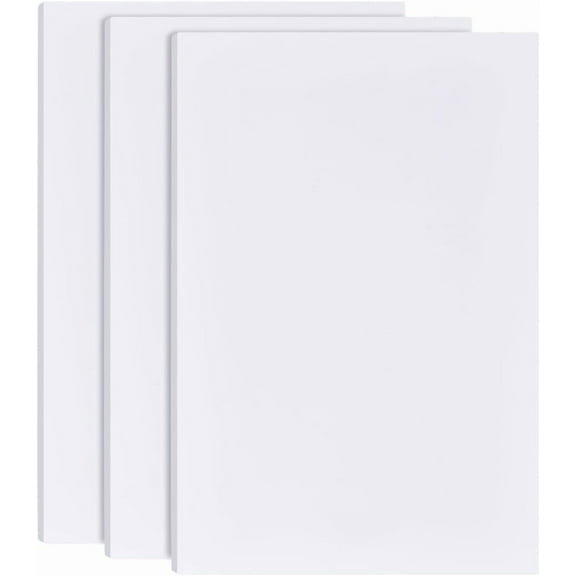 3Pcs 5/16 Inch White Foam Boards 12x8 Inch Rectangle PVC Foam Sheet Poster Board for DIY Mounting Crafts Art Display Presentation and Projects
