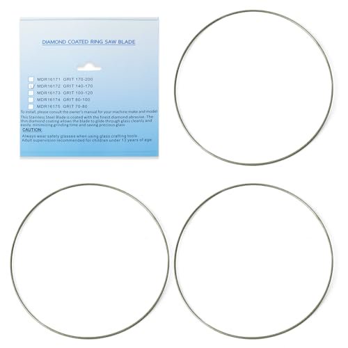 3Pcs 5-3/4 Inch Ring Saw Blade Compatible with Taurus 3.0 and II.2 Ring Saws, Grit 170 Blades Replacement Stainless Steel$$