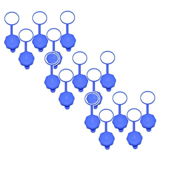 3Pcs 5 Gallon Water Bottle Caps, 55mm Food Grade Silicone Reusable Caps Fit Standard Screw Crown Lids for Dispenser Bottles,Blue