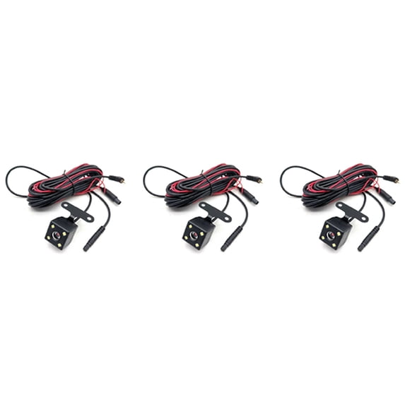3Pcs 5 Pin Car Rear View Camera Reverse 170 Degree Wide Angle Recording ...