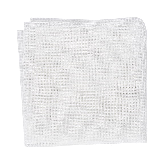 3Pcs 59.07 Inch White Stitch Fabric Needlework Mesh Grid Squares Embroidered Aida Cloth Polyester Soft Classic Fabrics