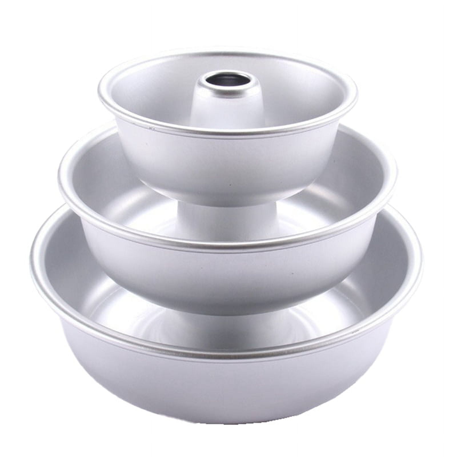 3Pcs 6/7/9 Inches Angel Food Cake Pan Griddle Cake Pans Baking Pans Fluted Tube Pan Dessert Mold