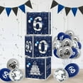 3Pcs 60th Birthday Decorations Boxes for Men Blue Silver 60th Happy