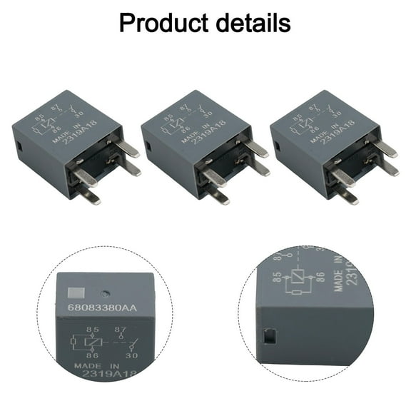 3Pcs 68083380Aa 12Vdc 35A 4-Pin Car Relay For Dodge For Jeep For Chrysler Automotive Accessories