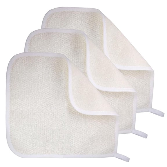 3Pcs/6Pcs/9Pcs Exfoliating Washcloth, Shower Cloth for Body and Face Exfoliator Scrubber, Two Sides Exfoliate Shower Rag Wash Cloths Nylon Cotton Loofah Sponge Scrub Towel, 10.5X9Inch