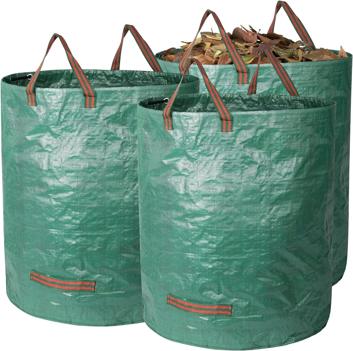 3Pcs 72 Gallon Reusable Yard Waste Bag, Heavy Duty, Upright Lawn Bags
