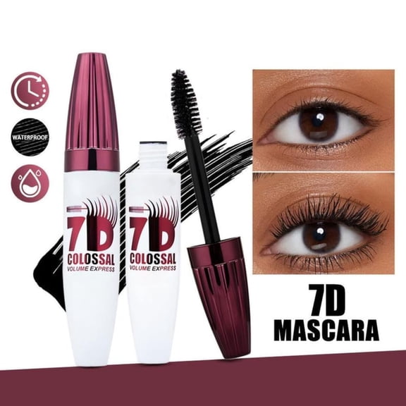 3Pcs 7D Mascara With Brush, Long-Lasting Curling and Volumizing, Smudge-Resistant Formula, Easy Application for Upper and Lower Lashes