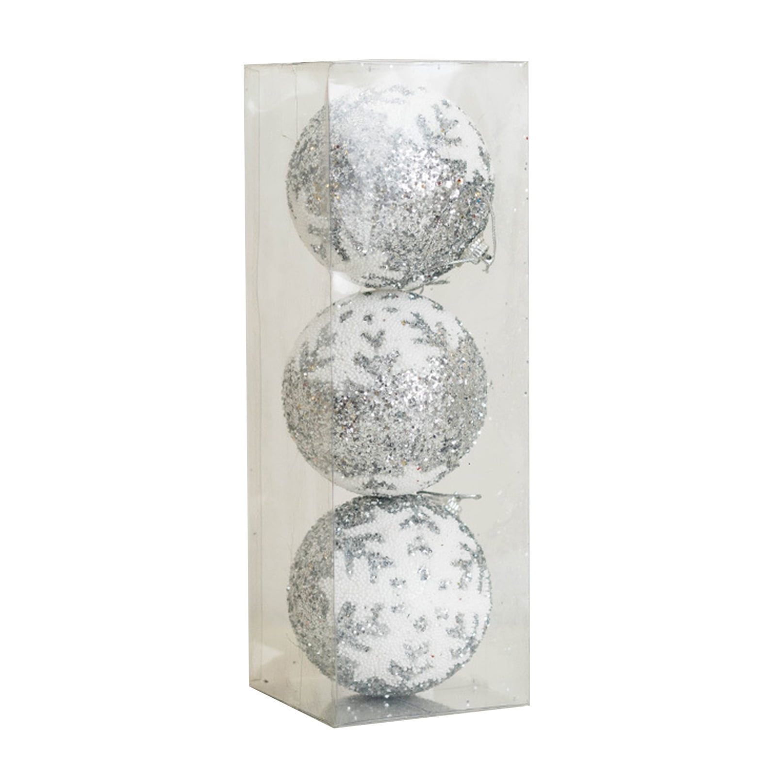 3Pcs 8CM Shatterproof Christmas Balls Ornaments with Lanyard Big Ball