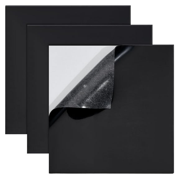 3Pcs 8x8Inch Adhesive Silicone Rubber Sheets Black High Temperature Rsistant Rubber Mat for DIY Gaskets Material Pads Sealing Cushion 1mm Thick for DIY