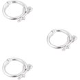 thumbnail image 1 of 3Pcs 925 Sterling Silver Twister Clasps Ring Platinum 9x8x2mm Inner Diameter: 6mm, 1 of 6