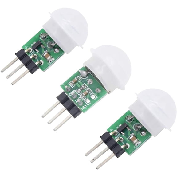 3Pcs AM312 Mini PIR Infrared Sensor Module, Pyroelectric Human Body Motion Detector