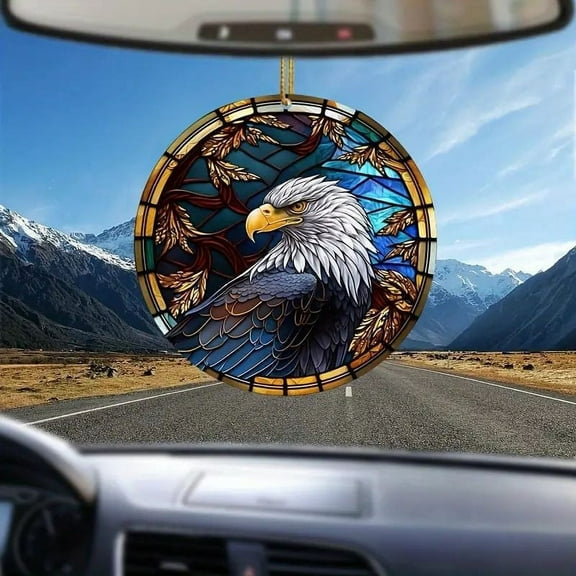 3Pcs Acrylic Car Ornament under $5! MORESEC Acrylic Eagle Car Hanging Ornament, American Independence Day Car Accessory, Patriotic Auto Decor, Windshield Rearview Mirror Charm, Gift for Car Lovers
