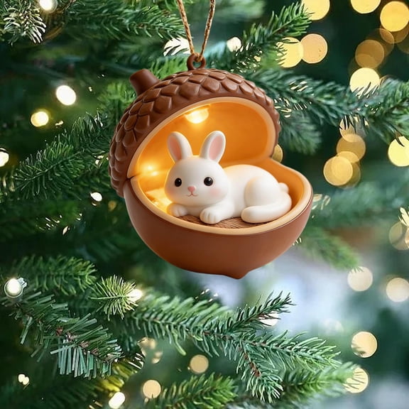 3Pcs Acrylic Christmas Ornaments, Vacemry Christmas Tree Ornaments, Acrylic 2D Festive Holiday Decorations for Indoor Outdoor Tree Mantle Window Sill Seasonal Home Decor