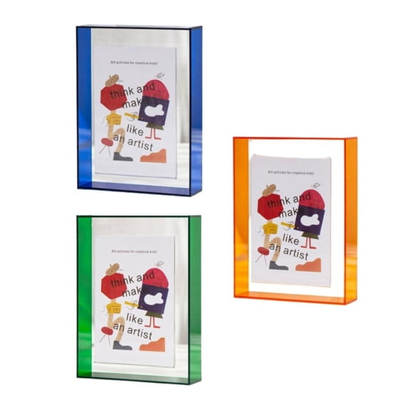 3Pcs Acrylic Picture Frames Color Block Acrylic Decor