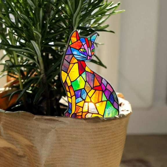 3Pcs Acrylic Potted Plant Decoration, Yrmaups Acrylic Potted Decoration, Plant Ornament Insert, Transparent Planter Accent for Succulents, Cactus, Home, Office, Desk Decor