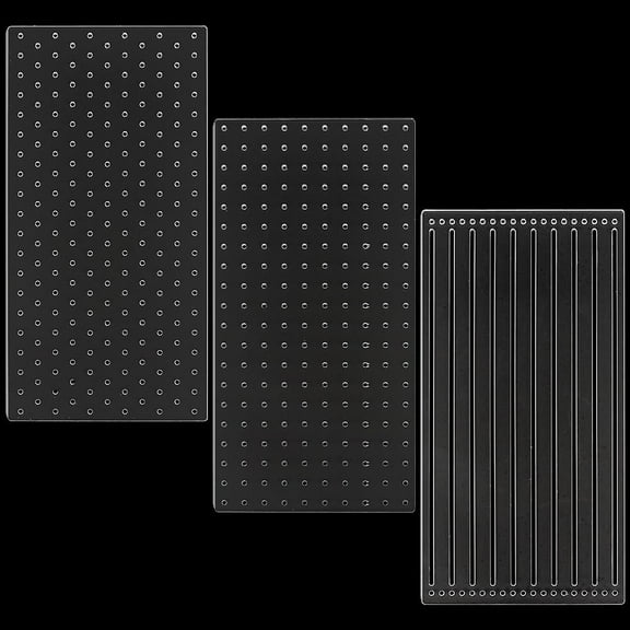 3Pcs Acrylic Sashiko Stencil 7.87x4inch Dots & Lines Acrylic Embroidery Tool Drawing Line Template for Hand Quilting and Embroidery 2.5mm Thick