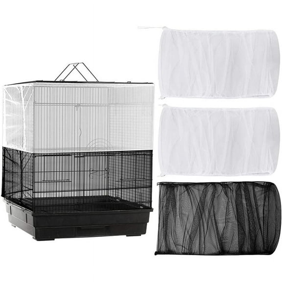 3Pcs Adjustable Bird Cage Cover Universal Birdcage Mesh Cover