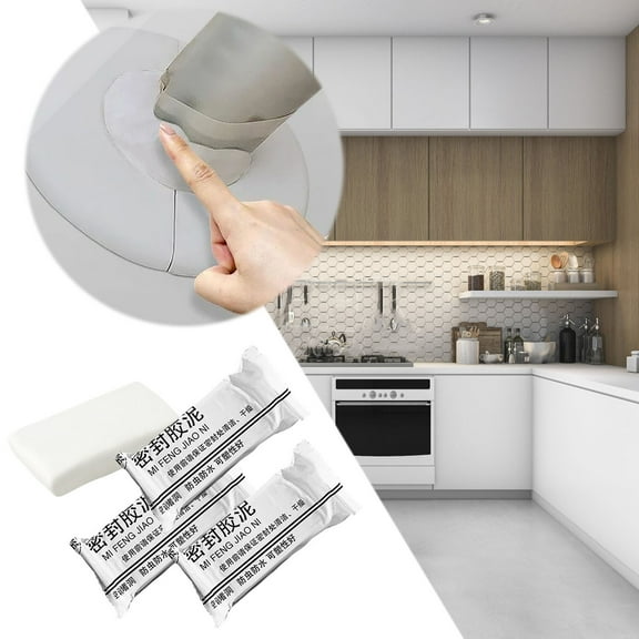 3Pcs Air Conditioner Hole Sealant Putty! CQCYD Waterproof Adhesive for Wall Pipe Gaps, High Temperature Resistant Crack Filler, Household Repair for Toilet Sink Leak, Mouse Insect Barrier, Quick Dry