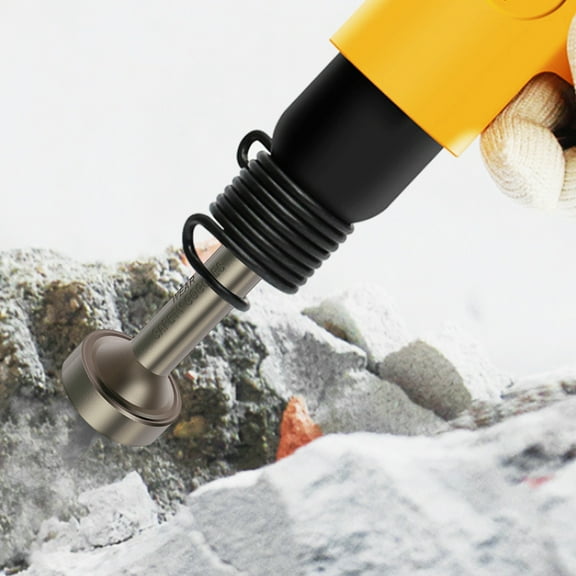 3Pcs Air Hammer Bit 100 mm Alloy Steel Pneumatic Hammer Easy Install Round Shank Pneumatic Chisel Bit Tool Air Hammer Tool Kit Air Hammer Attachment for Automotive Repairing Industry