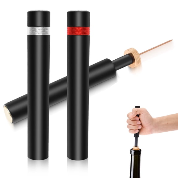 Tcwhniev Air Pressure Wine Bottle Opener 3Pcs, Manual Needle Corkscrew Remover, No Pull Easy Cork Removal Tool for Home Party