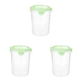 thumbnail image 1 of 3Pcs Airtight Plastic Food Storage Container,1000ml Seal Pot with Scale Mark,Stackable Canister with Clip Lid,Transparent Cylindrical Storage Jar for Grain,Nuts,Candy,Dried Fruit,Spice Pantry, 1 of 2