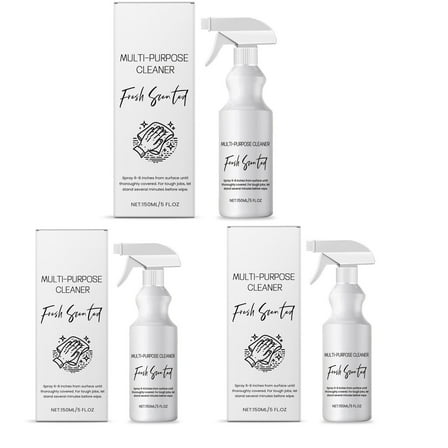 3Pcs All-Purpose Cleaner Spray, Deep Cleans, 15oz Multipurpose Home and Kitchen Cleaning Spray for Glass, Countertops, Appliances, Upholstery & More - Multi-surface Spray Cleaner