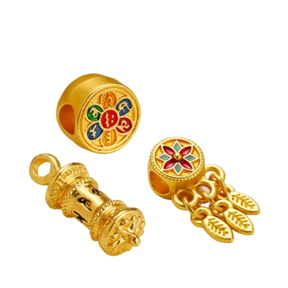 3Pcs Alloy Pendants Buddhist Mantras Charm for Handmade Jewelry Projects Necklace Earrings Making Components