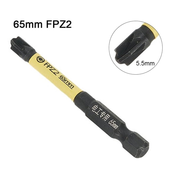 3Pcs Alloy Steel 65Mm Magnetic Special Slotted Cross Screwdriver Bit For Electrician Fpz1-3 Socket Switch Power Tool Fangkenuo